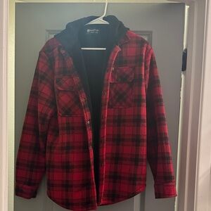 Matix Red and Black Checkered Jacket